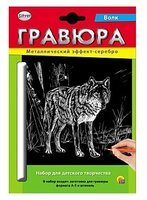 Гравюра Рыжий кот Волк, в конверте (Г-2590) серебристая основа