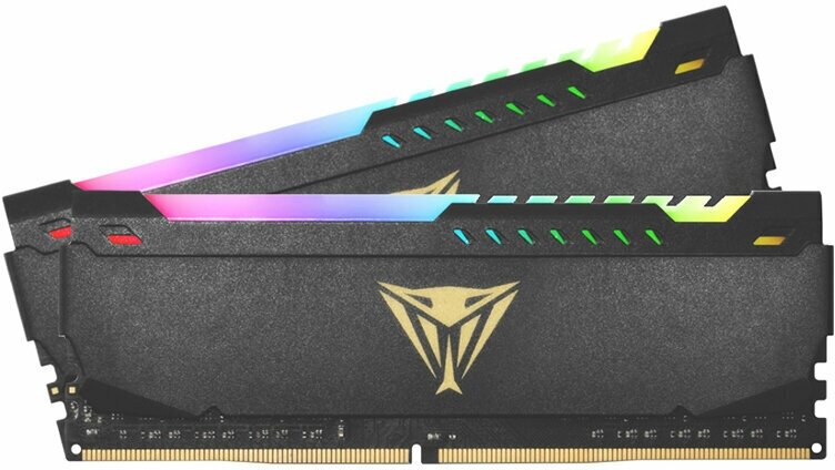 Модуль памяти Patriot Memory Viper Steel RGB DDR4 DIMM 3200MHz PC4-25600 CL18 - 32Gb Kit (2x16Gb) PVSR432G320C8K