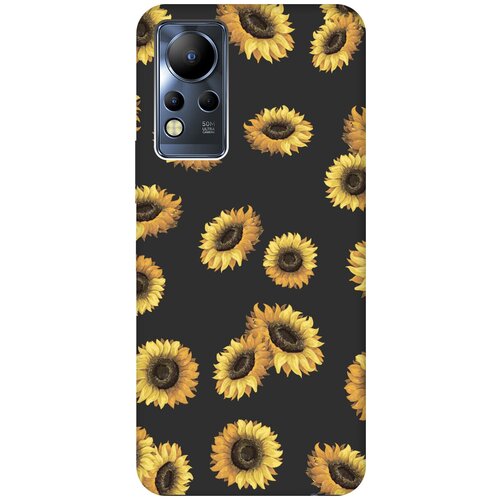 Матовый чехол Sunflowers для Infinix Note 12 G88 / Инфиникс Нот 12 с 3D эффектом черный матовый чехол sweater для infinix note 12 g88 инфиникс нот 12 с 3d эффектом черный