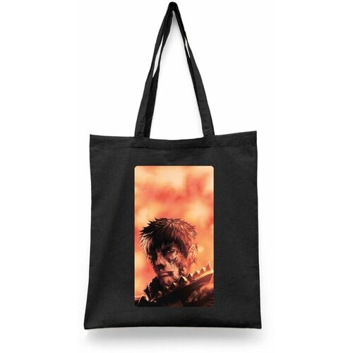 фото Сумка-шоппер унисекс каждому своё "аниме/берсерк/berserk" черная