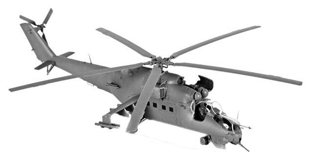 Сборная модель ZVEZDA Советский ударный вертолет Ми-24В/ВП 