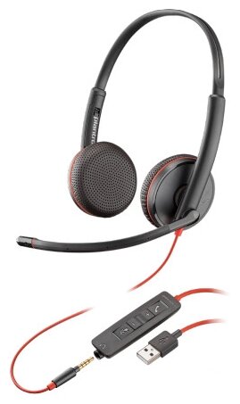Проводные наушники Plantronics Blackwire 3225 USB-A черный 699900₽