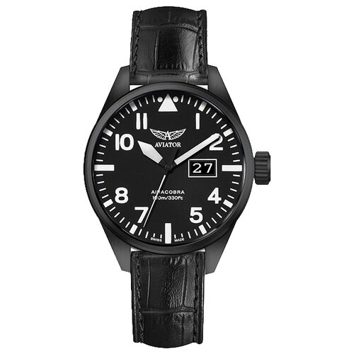 наручные часы aviator v 2 16 5 098 4 черный Наручные часы Aviator V.1.22.5.148.4, черный