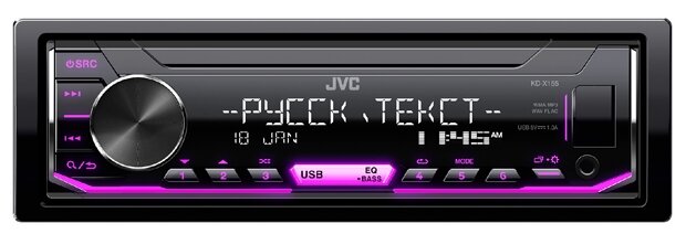 JVC KDX155 радиоприемник автомобиьный JVC KD-X155, 4X50ВТ, U
