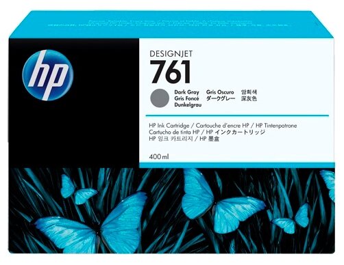 Картридж HP 761 с темно-серыми чернилами для принтеров Designjet, 400 мл
