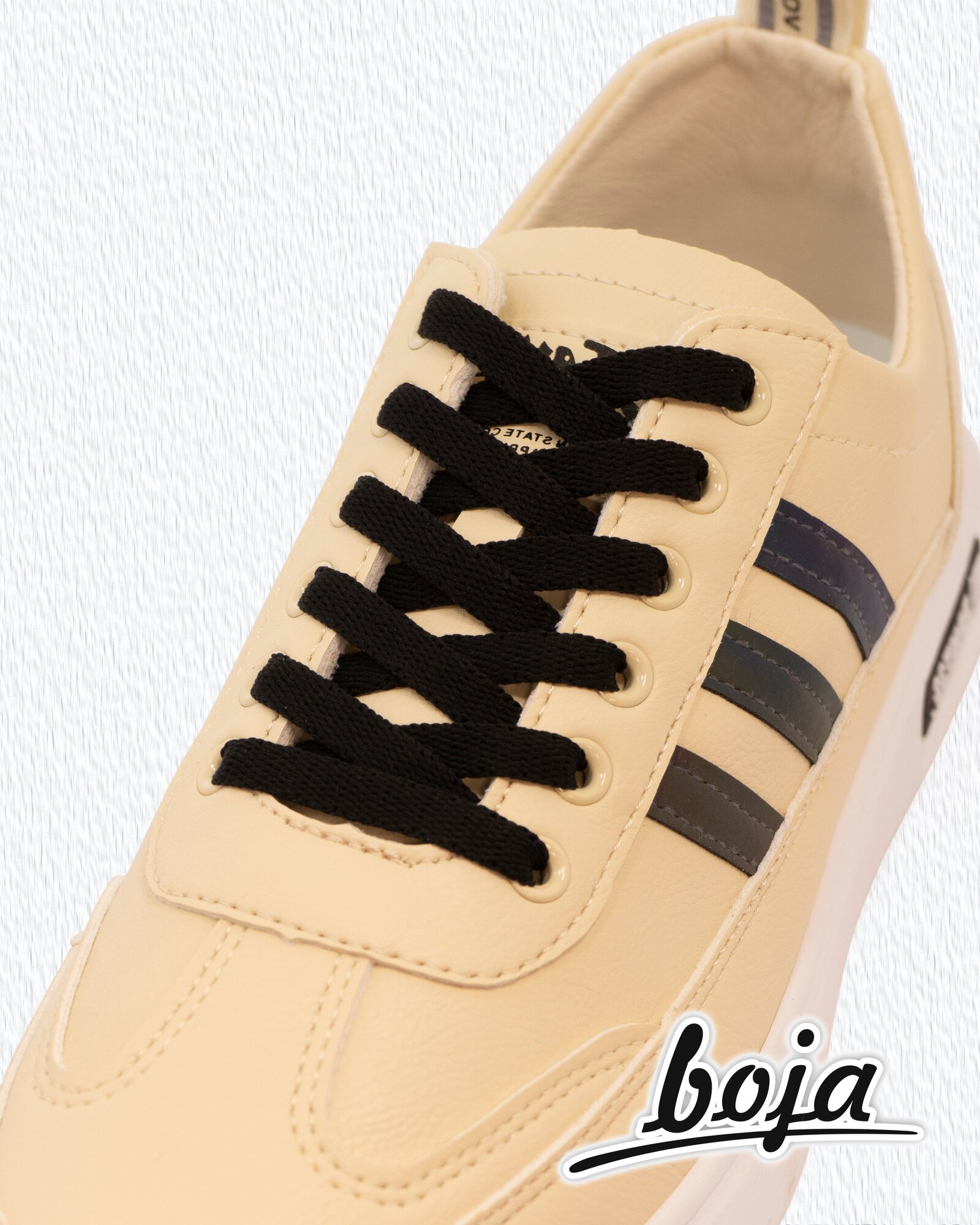 Шнурки для обуви BOJA, плоские, черные, мелкое плетение, 120 см