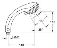 Лейка для душа Grohe Relexa Plus 80 28178000 хром