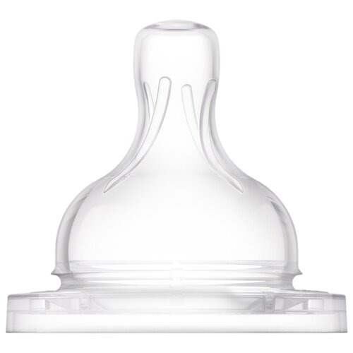 Соска Philips AVENT Classic+ силиконовая (переменный поток) 3м+ 2шт. SCF635/27 бесцветный