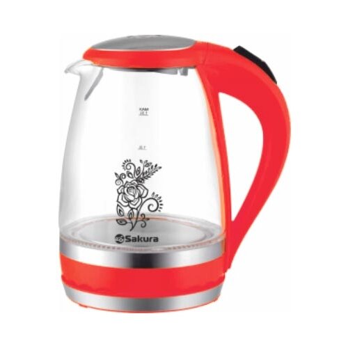 Чайник Sakura SA-2712R красныйпрозрачный 242000₽