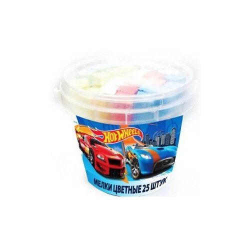 CENTRUM Мелки цветные Hot Wheels 25 шт, в ведерке (89266) мультиколор