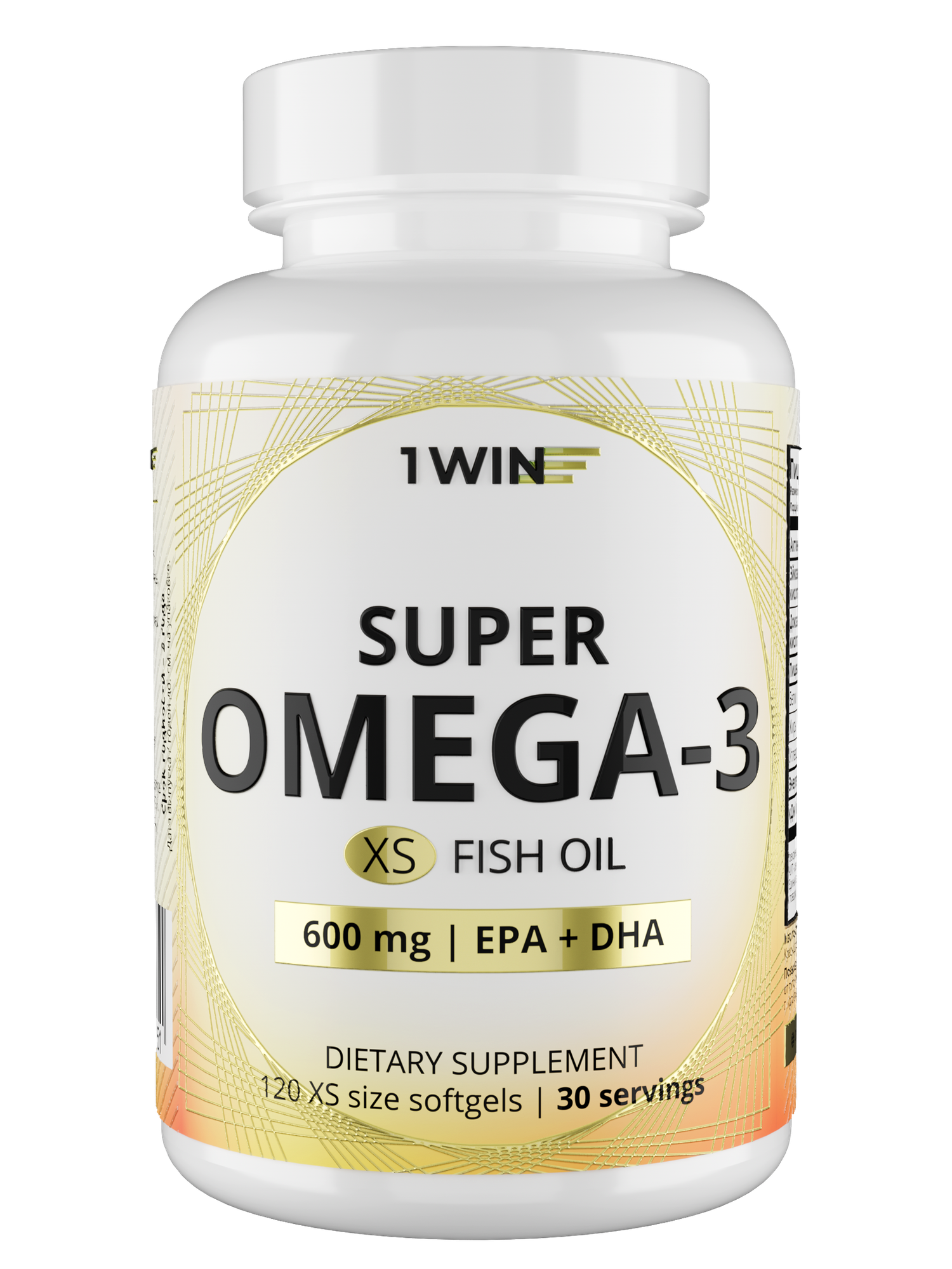 Омега 3 в мини капсулах 600 мг, 1WIN Super Omega-3 XS, 120 капсул 