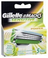 Сменные лезвия Gillette Mach 3 Sensitive Power 5 шт.