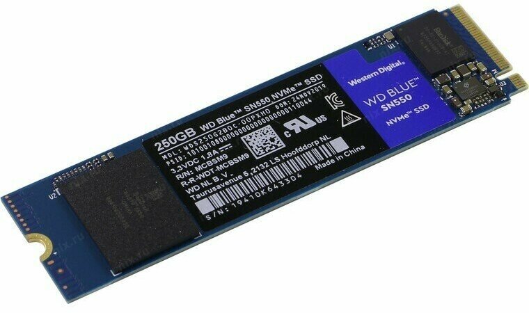 SSD накопитель WD Blue SN550 250Гб, M.2 2280, PCI-E x4, NVMe - фото №3