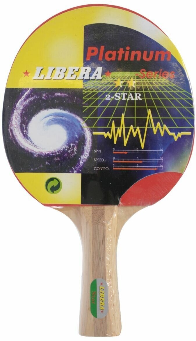 Ракетка для настольного тенниса LIBERA 2*, тренировочная, мягкая
