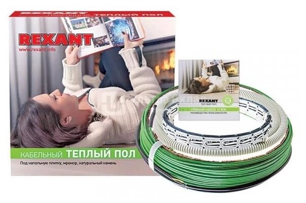 Греющий кабель, REXANT, RNB-95-1000 1000Вт, 8.5 м2, длина кабеля 95 м