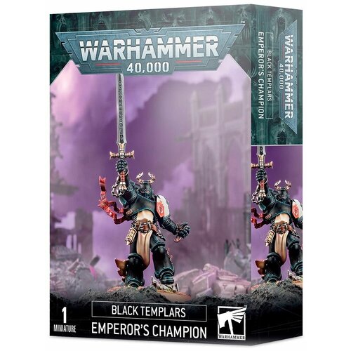 фото Миниатюра для настольной игры warhammer 40 000-black templars emperor's champion games workshop