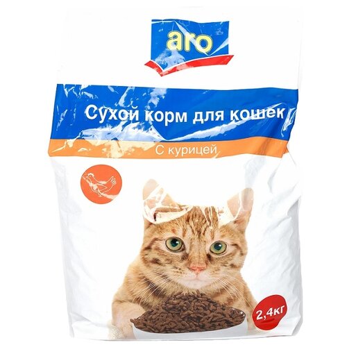 Сухой корм для кошек ARO с курицей 2.4 кг