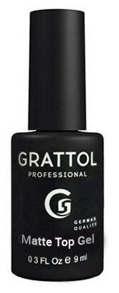 Grattol, Matte Top Gel - велюровый (матовый) топ, 9 мл