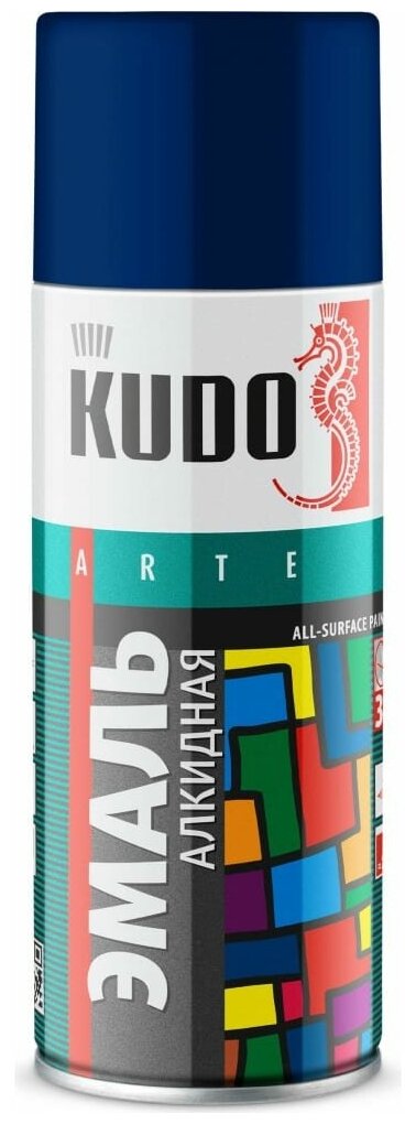 фото KUDO KU-10113 эмаль универсальная темно-синяя 520 мл\