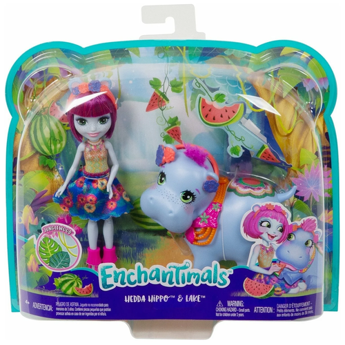 Кукла Enchantimals Бегемот кукла mattel enchantimals гедда гиппо и лейк с питомцем fky72 gfn56