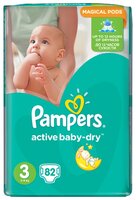 Pampers подгузники Active Baby-Dry 3 (5-9 кг) 82 шт.