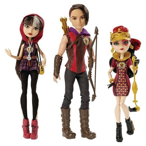 фото Набор кукол ever after high сказочный турнир хантер хантсмен, сериз худ, лиззи хартс, 26, 27 и 28 см, cjt38