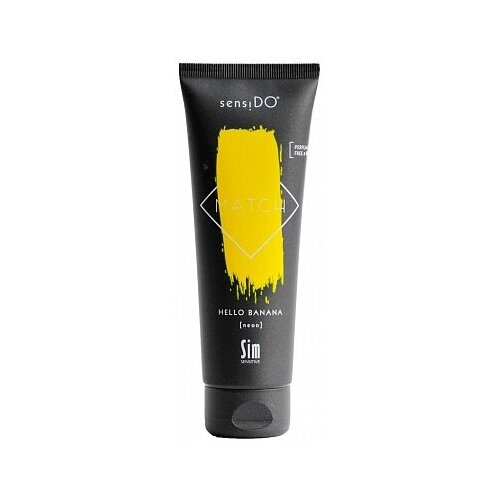 Sim Sensitive, Оттеночный бальзам для волос SensiDO Match Hello Banana, желтый неоновый, тонирующий, 125 мл