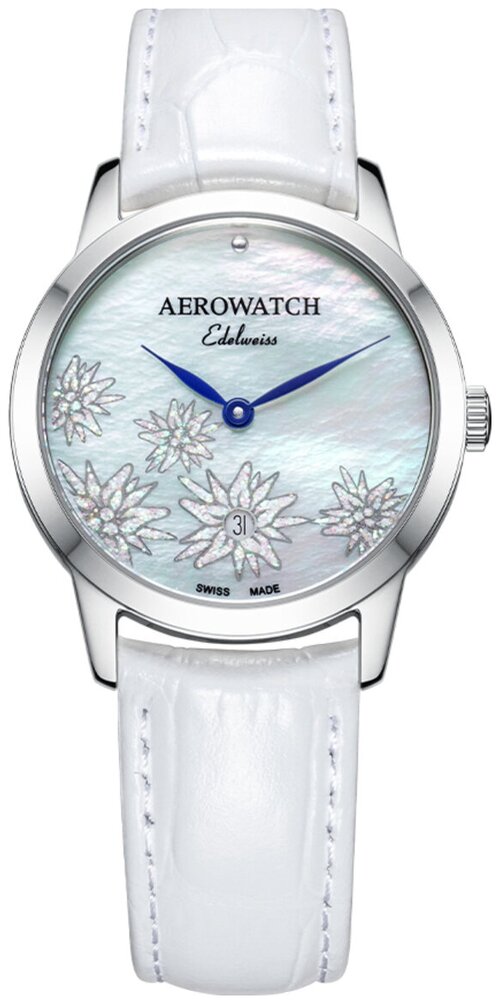 Наручные часы AEROWATCH 49978 AA12, белый, серебряный