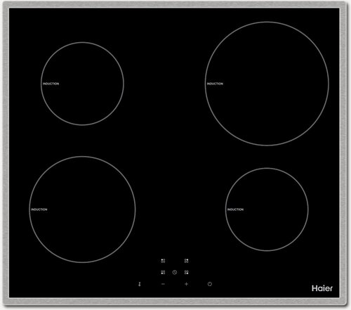 Изображение товара Индукционная варочная панель Haier HHX-Y64NFB, 4 конфорки, стеклокерамика