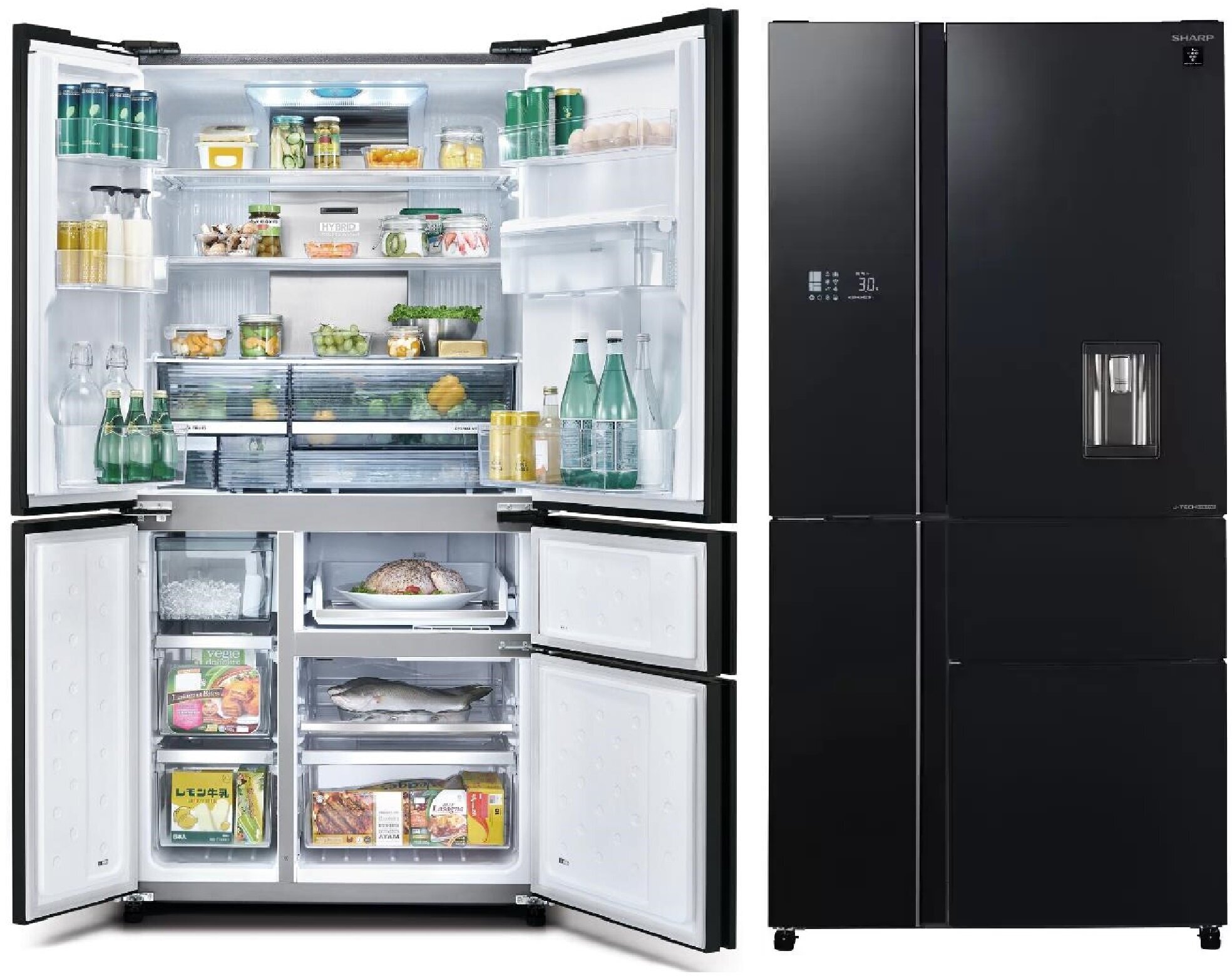 Холодильник Sharp SJ-WX99A-BK, черный - фотография № 3