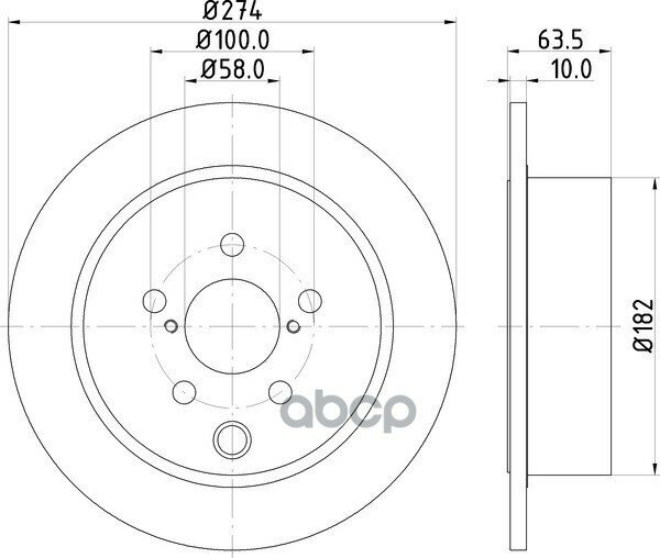 Диск Тормозной Задний [274X10] 5 Отв. С Покрытием Полный Subaru Forester (Sj) 12-> / (Sk) 18-> / Impreza (Gp) 11-> / (Gj) 11-.