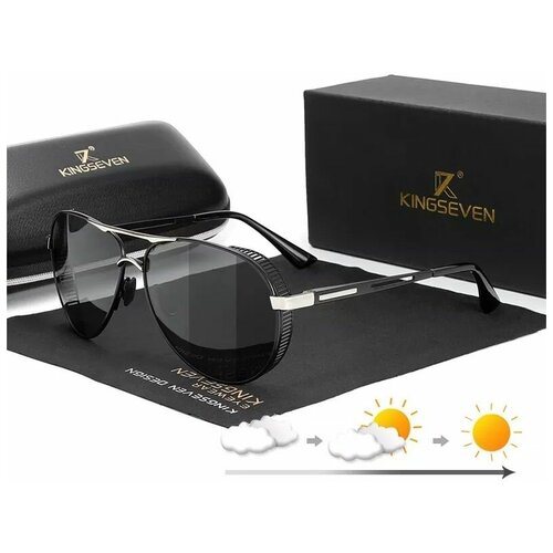 Солнцезащитные очки KINGSEVEN, серебристый