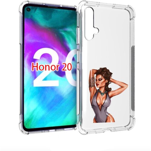 Чехол задняя-панель-накладка-бампер MyPads Роскошная-девушка женский для Huawei Honor 20/Honor 20S(Китайская версия YAL-AL50) противоударный