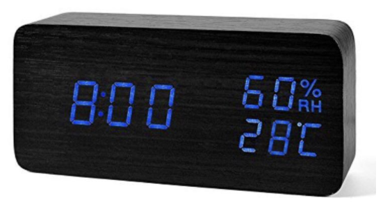 Настольные цифровые часы-будильник VST-862 (Черные) (синие цифры) - фотография № 1