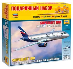 Сборная модель ZVEZDA Региональный пассажирский авиалайнер Superjet 100 (7009ПН) 1:144