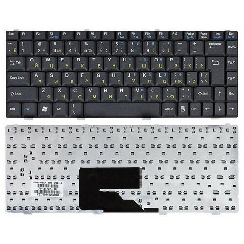 Клавиатура для MSI S260 S250 черная p/n: K022405E1, K022422E2, S11-00RU011-SA0, S11-00RU012-SA0