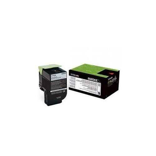 Картридж Lexmark 80C8SKE, 2500 стр, черный картридж 80c8hc0 cyan для принтера лексмарк lexmark laserprinter cx410 cx510