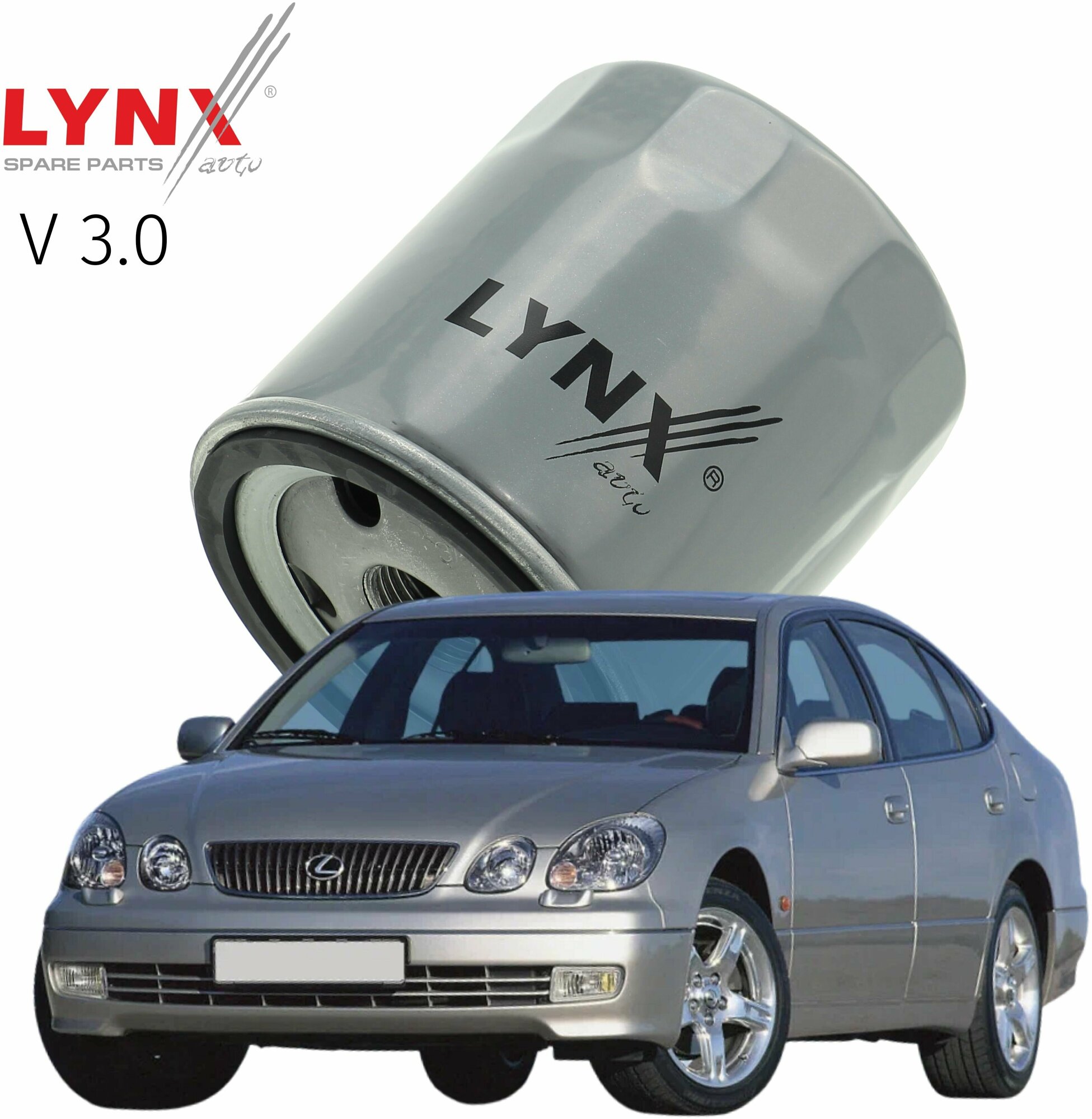 Фильтр масляный Lexus GS300 (2) S160 / Лексус ГС300 1997 1998 1999 2000 2001 2002 2003 2004 2005 V3.0 2JZ-GE / 1шт LYNXauto