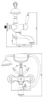 Душевая стойка Aksy Bagno Faenza Fa401-2005-2004-Bronze