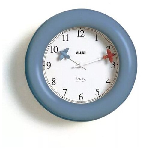 Настенные часы ALESSI KITCHEN CLOCK, 10 AZ, голубые