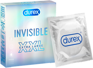 Презервативы Durex Invisible XXL из натурального латекса ультратонкие 3 шт