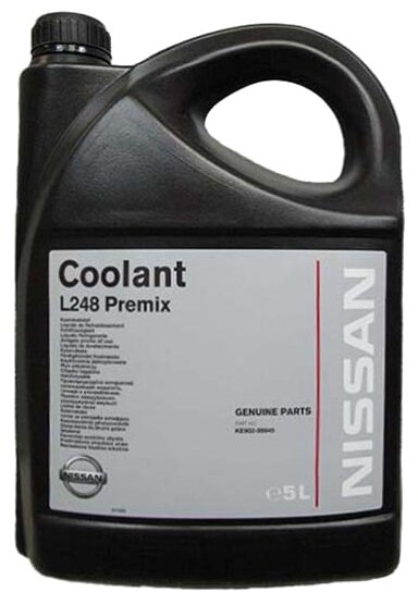 Nissan coolant l248 premix 5 л (ke90299945) антифриз готовый зелёный