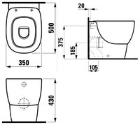 Унитаз LAUFEN Mimo 8.2155.1.000.000.1