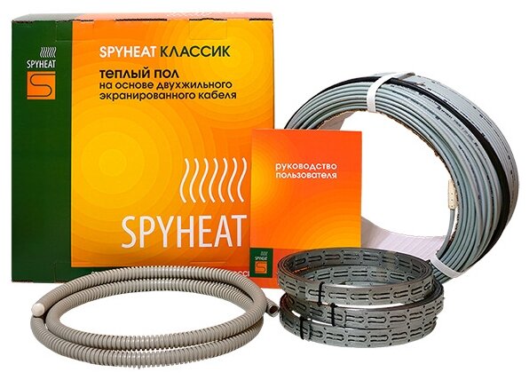 Комплект кабельного теплого пола SPYHEAT SHD-20-2700 без термостата площадь укладки 19.5-23.0кв. м мощность 2700Вт