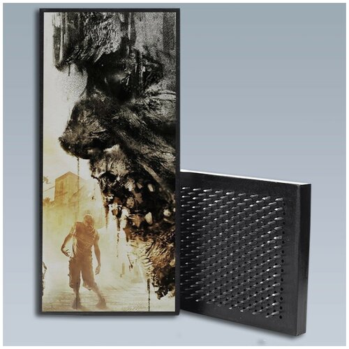 фото Доска садху для йоги с гвоздями, уф печать игра dying light - 1745 шаг 10мм woodart