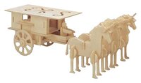 Сборная модель Мир деревянных игрушек Закрытая колесница (П096)