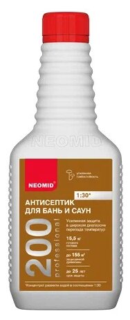 NEOMID (неомид) 200 Антисептик для бань и саун концентрат 1:30, 0,5л. - фотография № 2