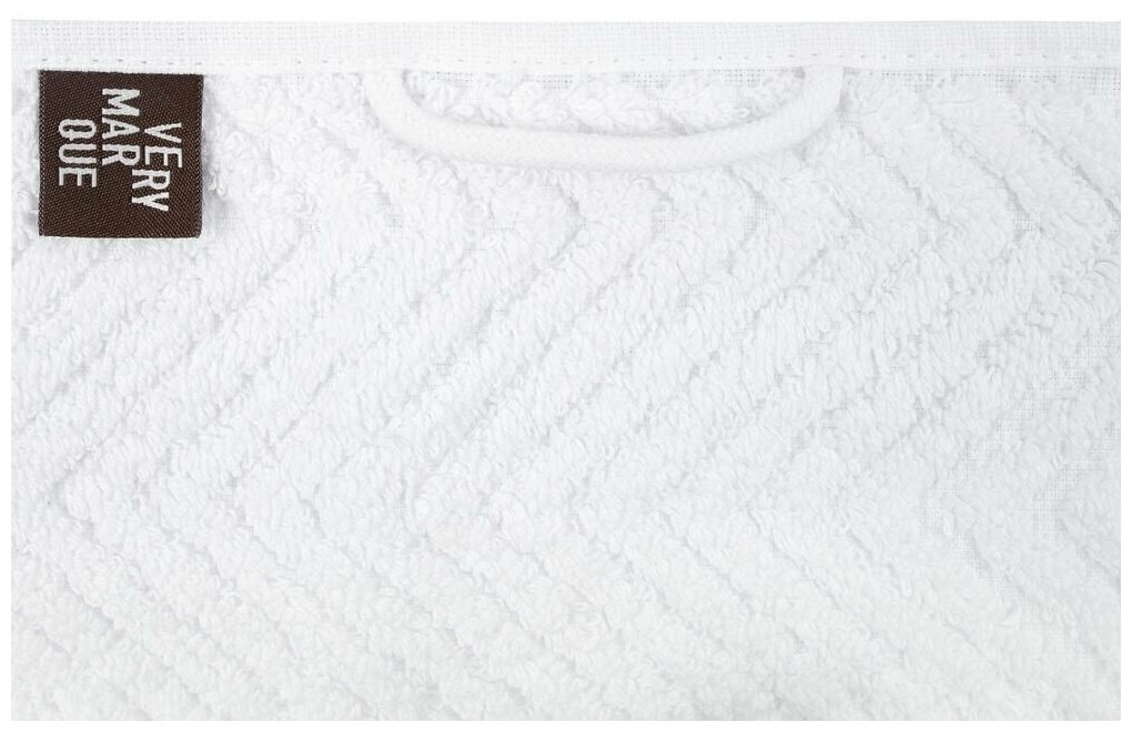 Полотенце махровое банное Morena, среднее, белое 50х100 см - фотография № 3