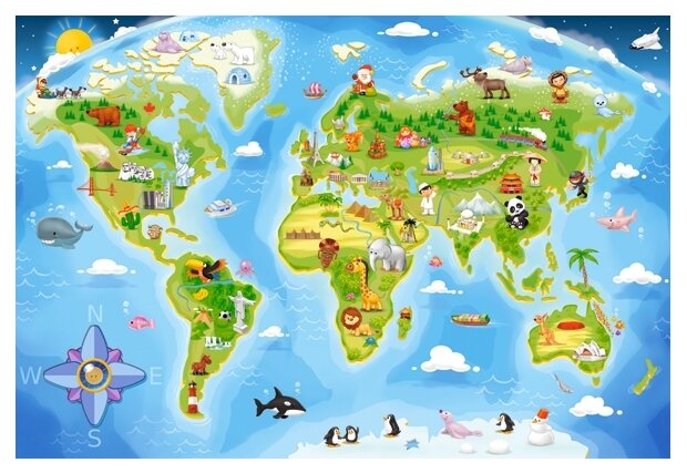 Пазл Castorland Карта мира - фото №2