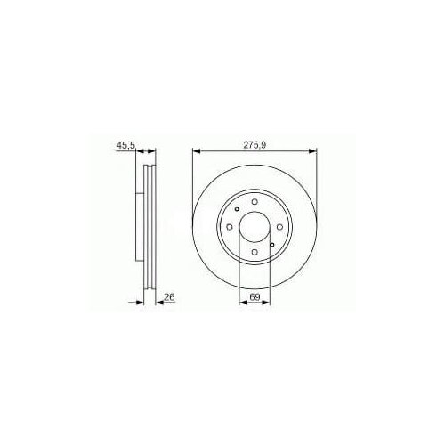 Передний тормозной диск Bosch 0986479R94